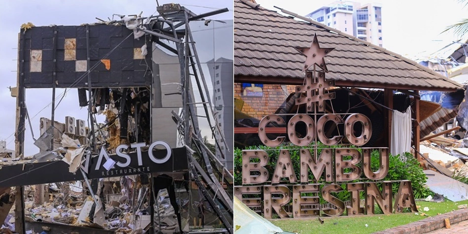Restaurantes Vasto e Coco Bambu após explosão