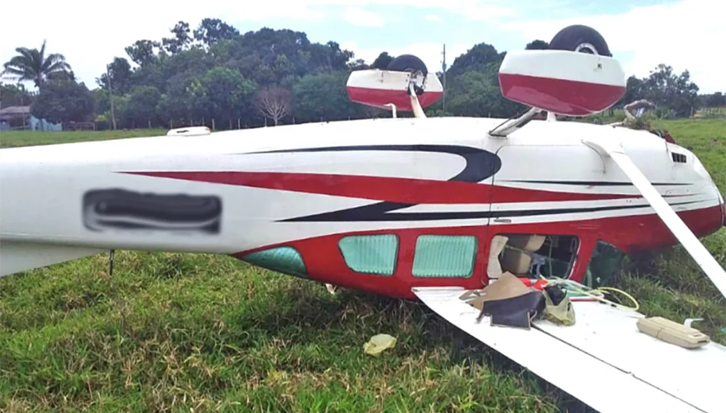 Aeronave caiu no Mato Grosso