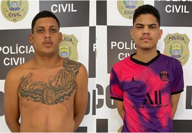 Alysson Rocha Silva e João Victor presos pelo DRACO