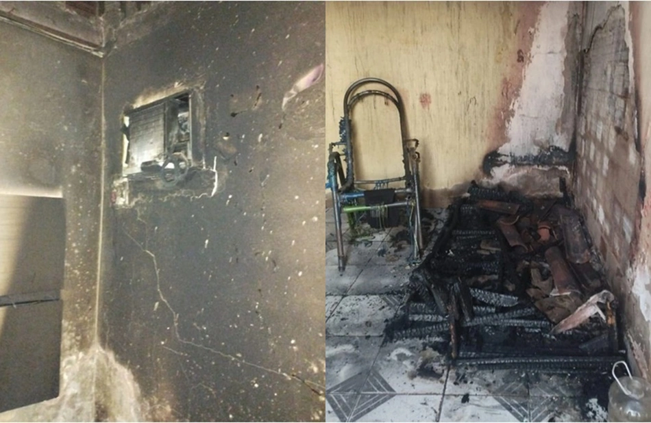 Incêndio destruiu móveis e danificou a residência