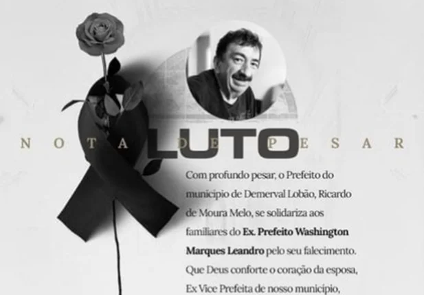 Morre o ex-prefeito Washington Marques Leandro