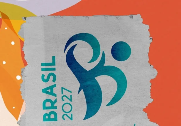 Logo oficial da candidatura do Brasil para ser sede da Copa do Mundo 2027