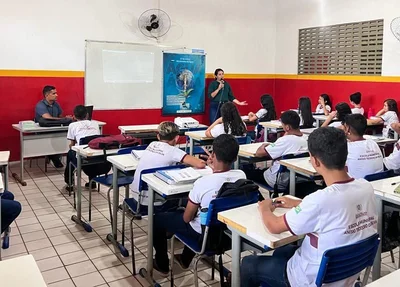 Foram realizadas palestras em escolas do município do Cocal de Telha