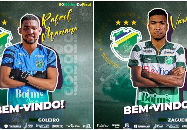 Váva e Rafael foram anunciados pelo Altos como reforços para a Série C