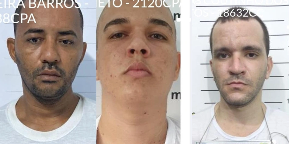 Três detentos que fugiram da CPA
