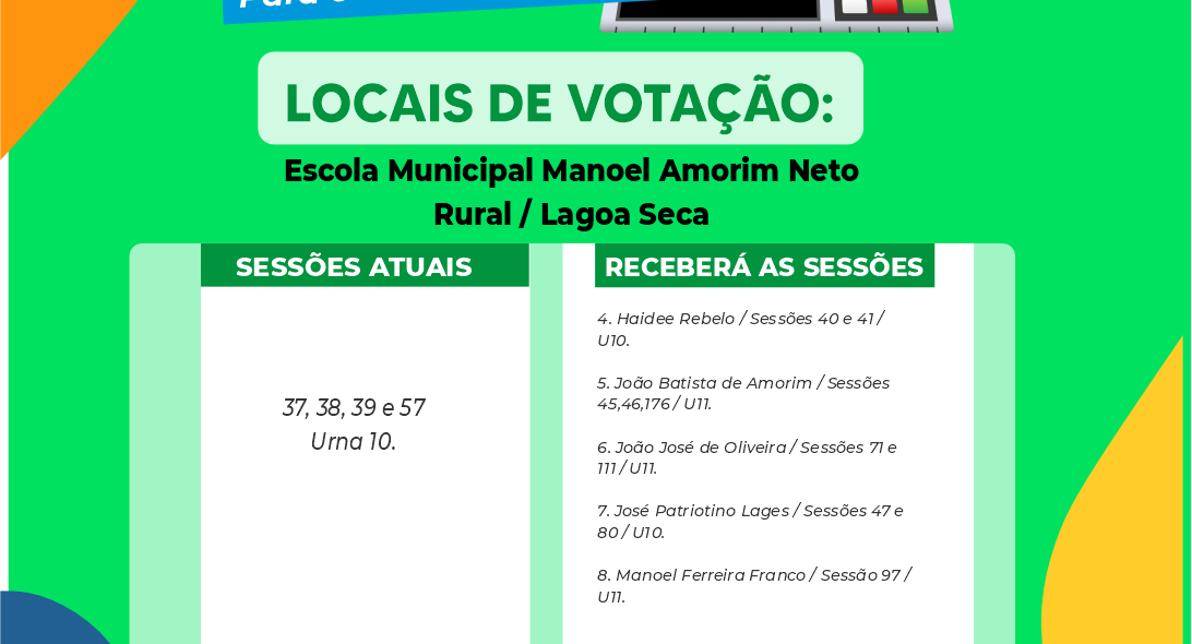 Votação na Escola Municipal Manoel Amorim Neto- Rural/ Lagoa Seca