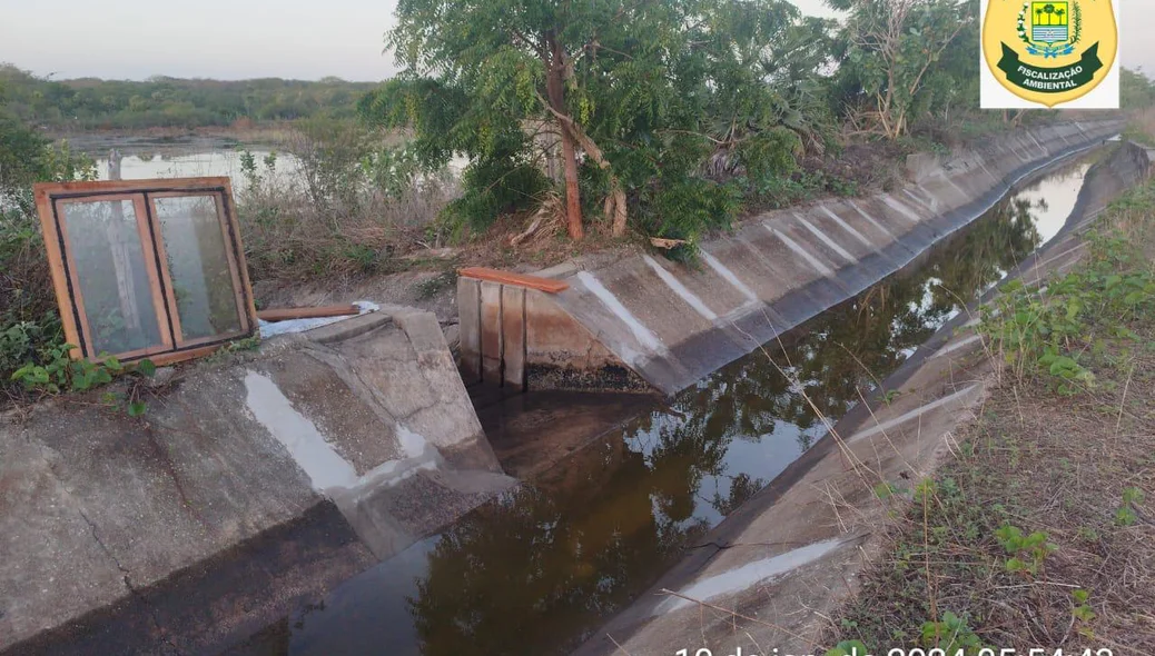 Fiscalização constatou desvio ilegal de água da Lagoa do Portinho