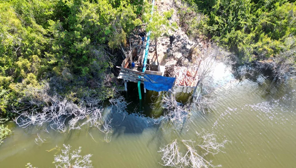 Lagoa do Portinho secou em 2015 por conta de desvio ilegal dos recursos hídricos