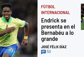 Jornais espanhóis exaltam performance de Endrick no Bernabéu