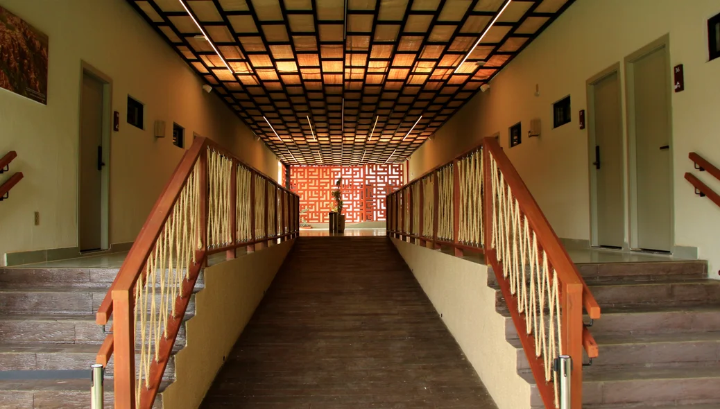 Área que divide os quartos do Hotel Serra da Capivara