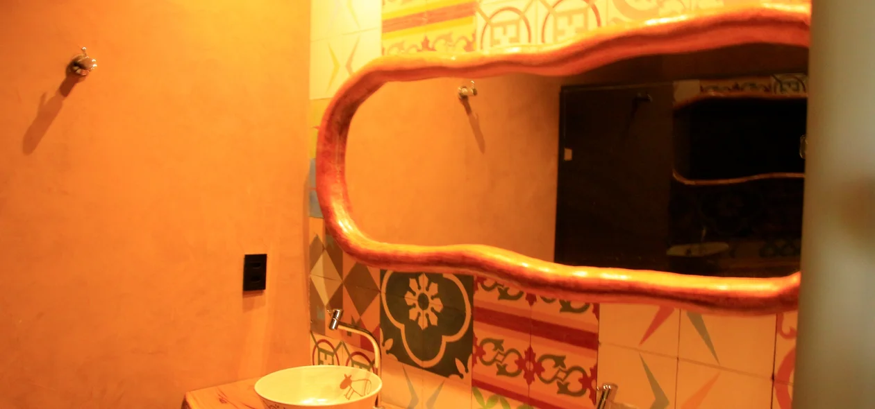 Banheiro do restaurante do Hotel Serra da Capivara
