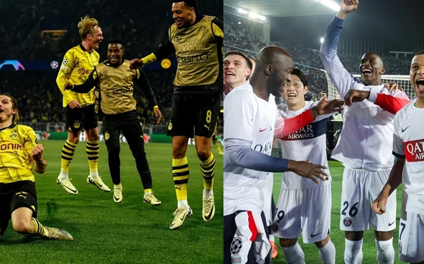 Dortmund e PSG se classificam às semis da Champions