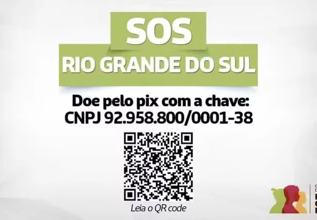 Para realizar uma doação para o SOS Rio Grande do Sul, utilize esta chave PIX