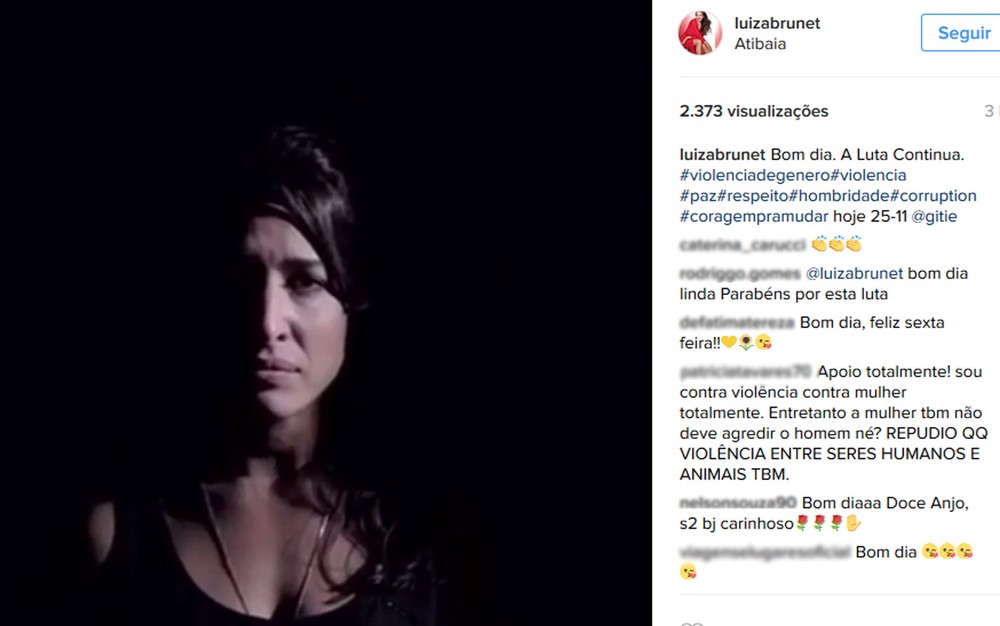 Luiza Brunet postou o vídeo em seu Instagram