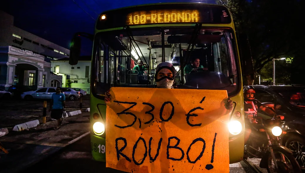 Protesto contra o aumento da passagem de ônibus em Teresina
