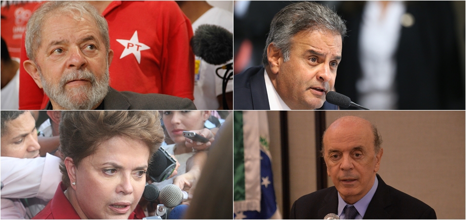 Lula, Dilma, Aécio, Serra