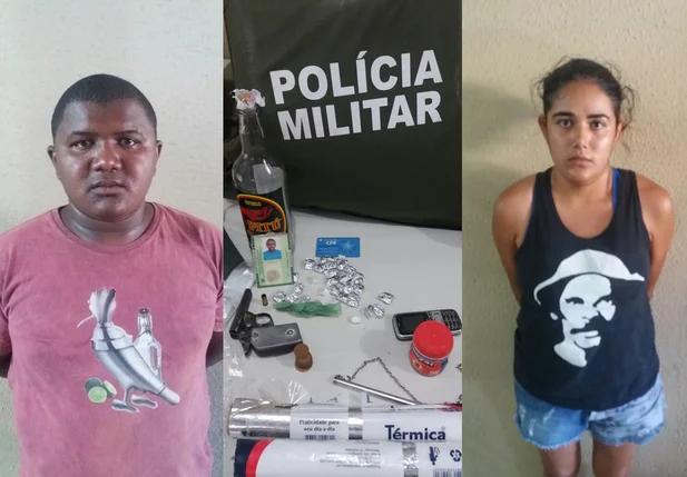 Artur Siqueira Dantas e a estudante Andreia Valquiria da Silva foram presos por suspeita de tráfico
