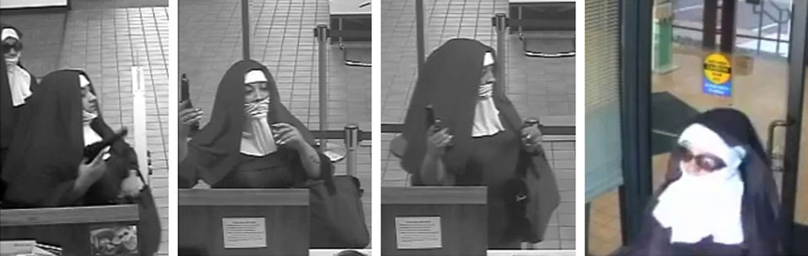 Mulheres disfarçadas de freiras tentam roubar banco nos EUA