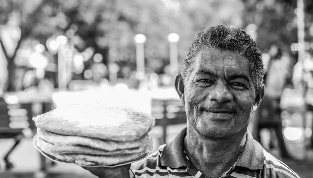 Anísio Francisco, 50 anos, vendedor de beiju em Teresina Piauí