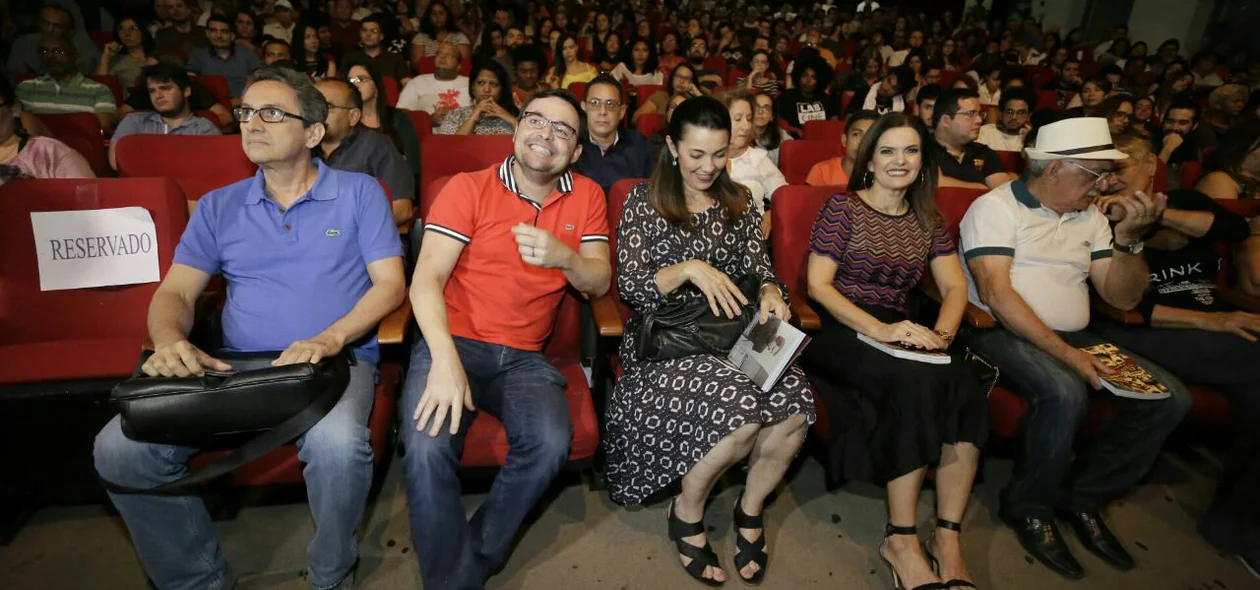Fábio Novo, Margarete Coelho e Iracema Portella na plateia