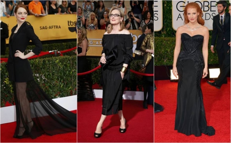 Emma Stone, Meryl Streep e Jessica Chastain