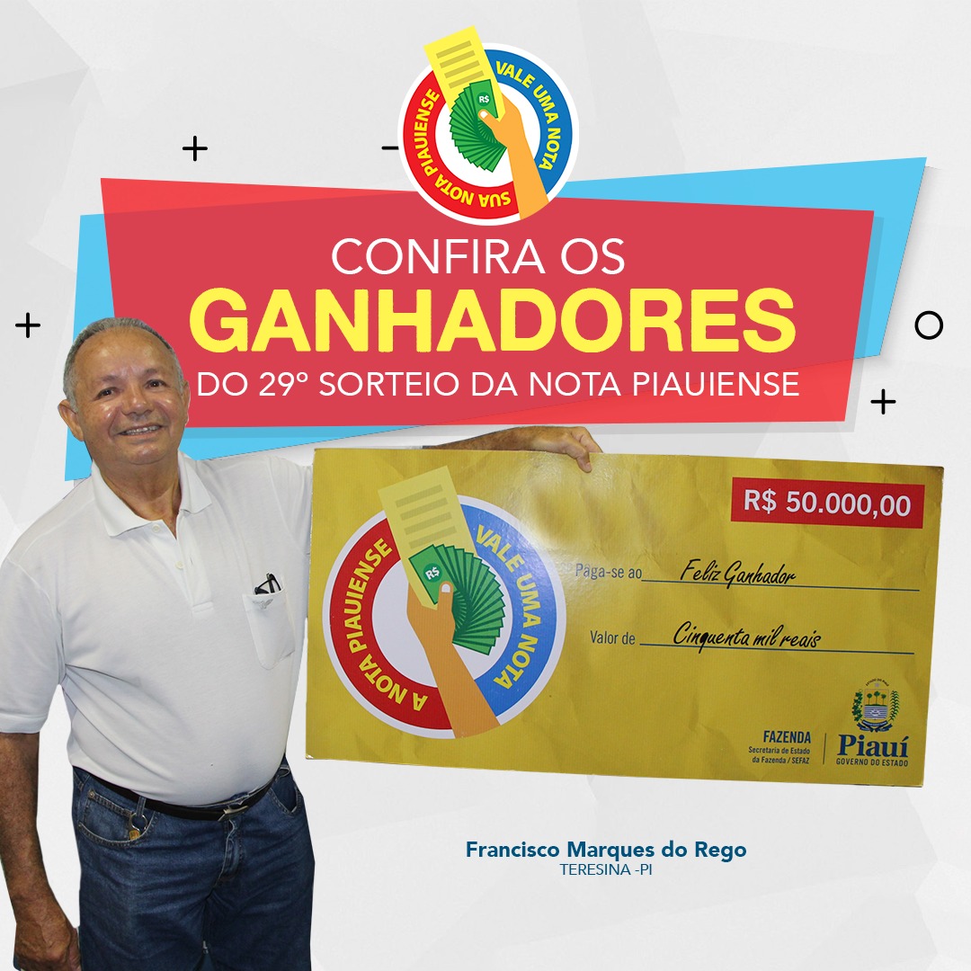 Francisco Macêdo ganhou o maior prêmio, de R$ 50 mil