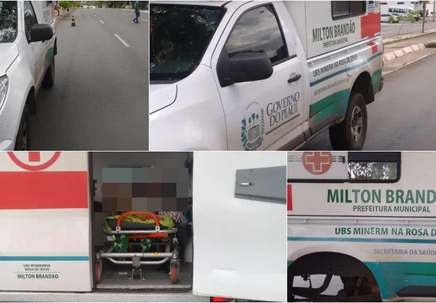 Ambulância de Milton Brandão sem estepe na Avenida João XXIII