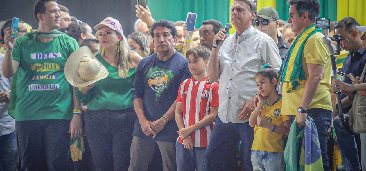 Lideranças no evento com Bolsonaro