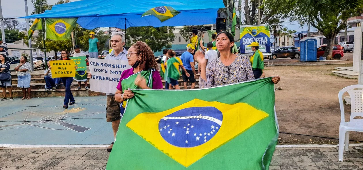 Apoiadoras de Bolsonaro em protesto