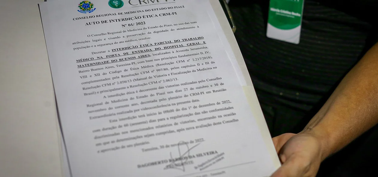CRM-PI interdita Hospital Geral do Buenos Aires após verificar irregularidades
