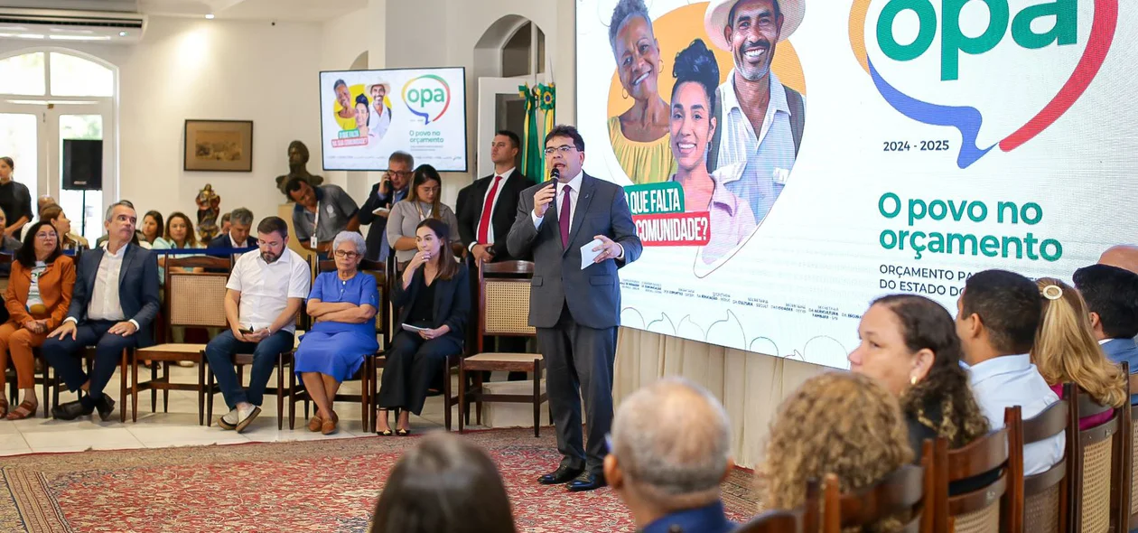 Governador Rafael Fonteles discorre sobre o orçamento participativo