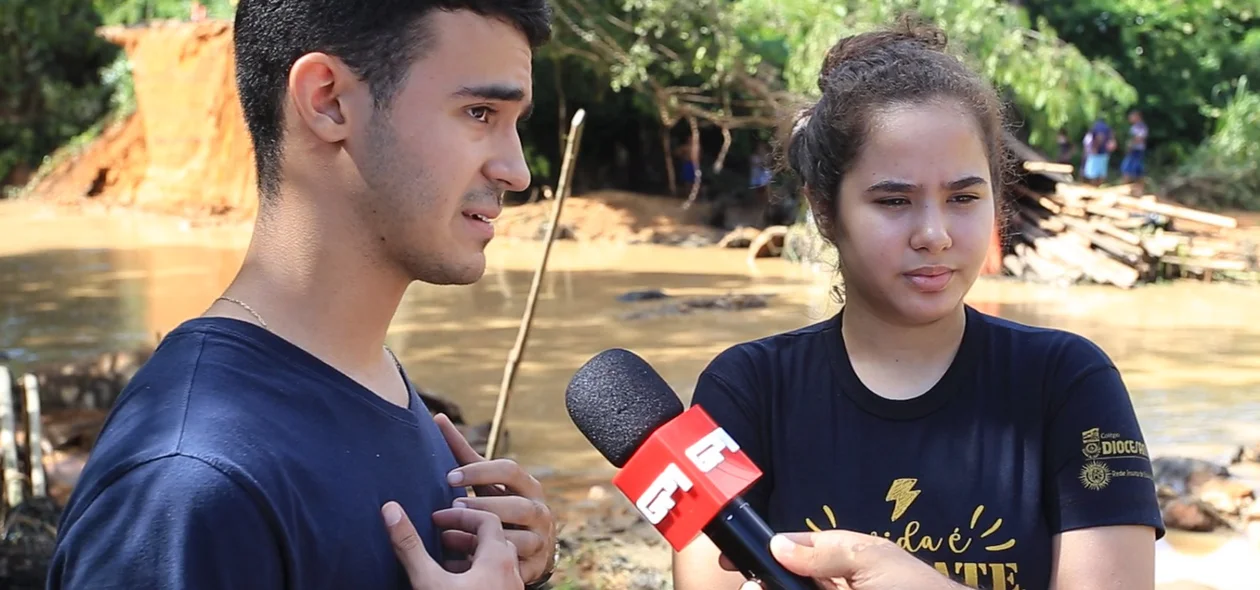 Sebastião Vinicius e Maria Clara relataram momentos de terror durante desabamento da BR 343 em Teresina