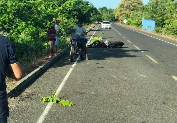 Motociclista atropela pedestre na PI 331