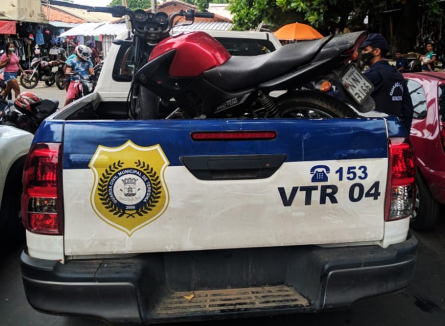 Veículo adulterado, apreendido pela Guarda Municipal de Teresina