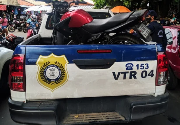 Veículo adulterado, apreendido pela Guarda Municipal de Teresina