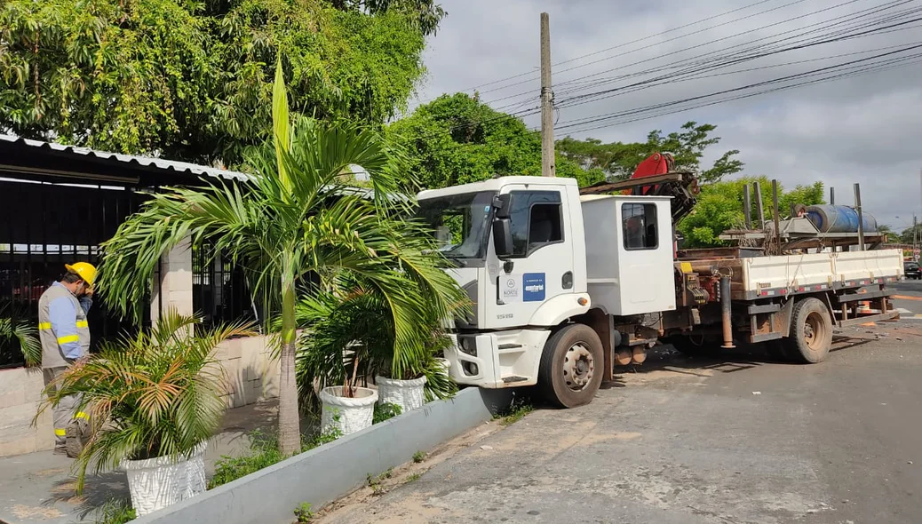 Caminhão da Equatorial Piauí se envolveu no acidente