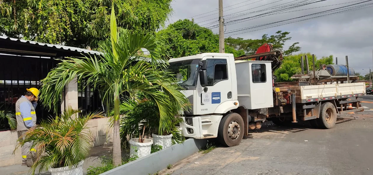 Caminhão da Equatorial Piauí se envolveu no acidente