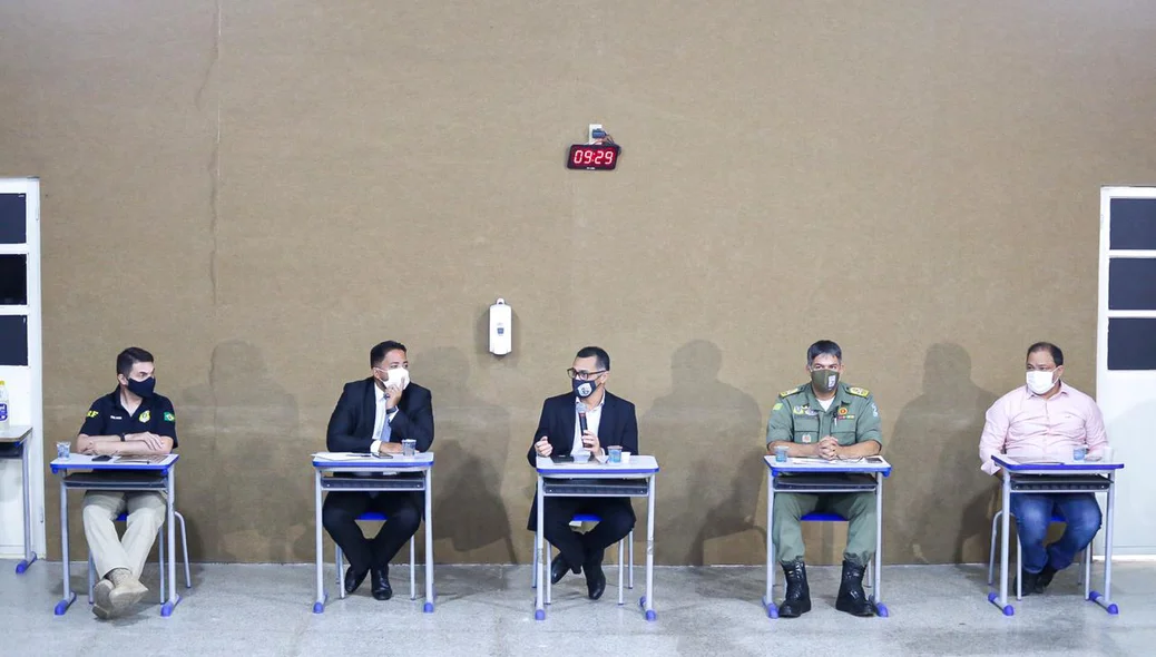 Coronel Rubens Pereira durante o Anuário da Segurança 2020