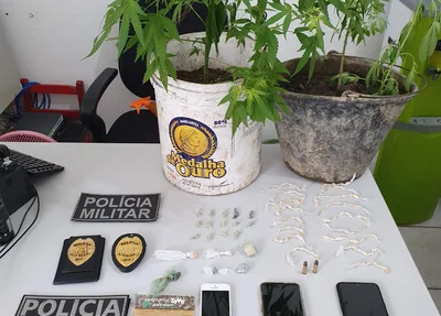 Drogas e materiais apreendidos
