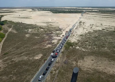 Dunas bloqueiam rodovia PI 116