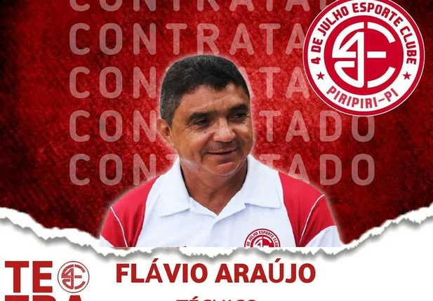 Flávio Araújo, novo técnico do 4 de Julho