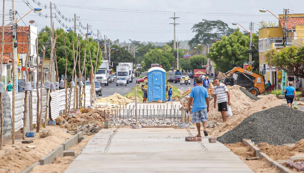 Galeria do mocambinho sendo coberta