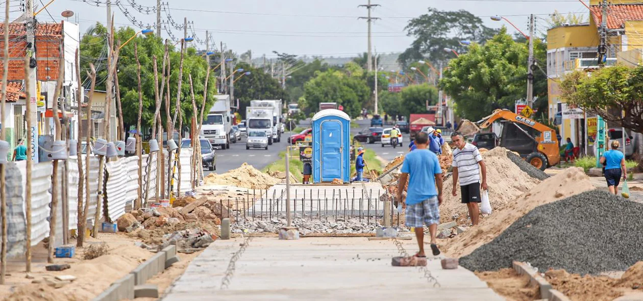 Galeria do mocambinho sendo coberta