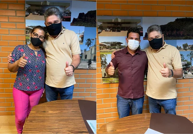 João Mádison ao lado dos vereadores KL e Carla