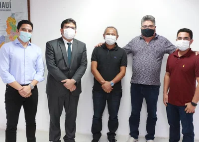 João Mádison e Rafael Fonteles em agenda na cidade de São Miguel do Fidalgo
