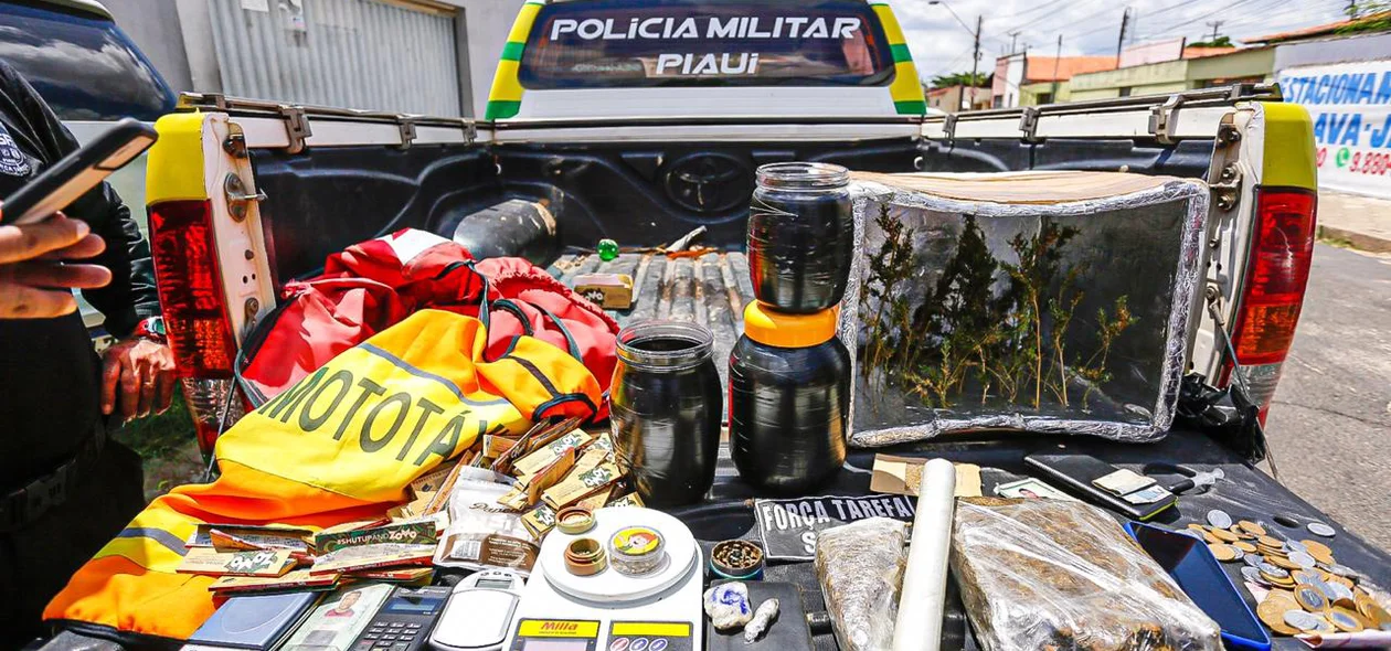 Material apreeendido pela força tarefa