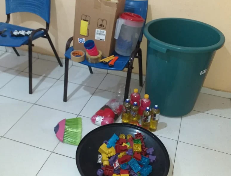 material recuperado pela polícia