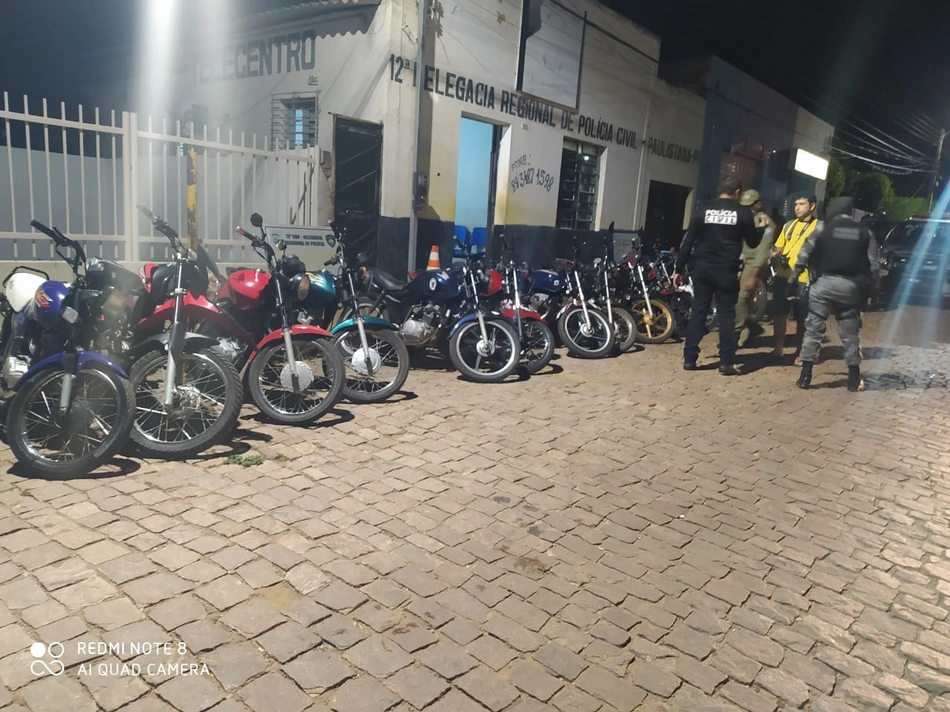 Motocicletas apreendidas em Paulistana