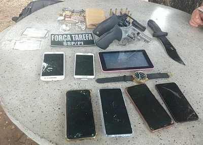 Objetos apreendidos pela Força Tarefa na zona leste de Teresina