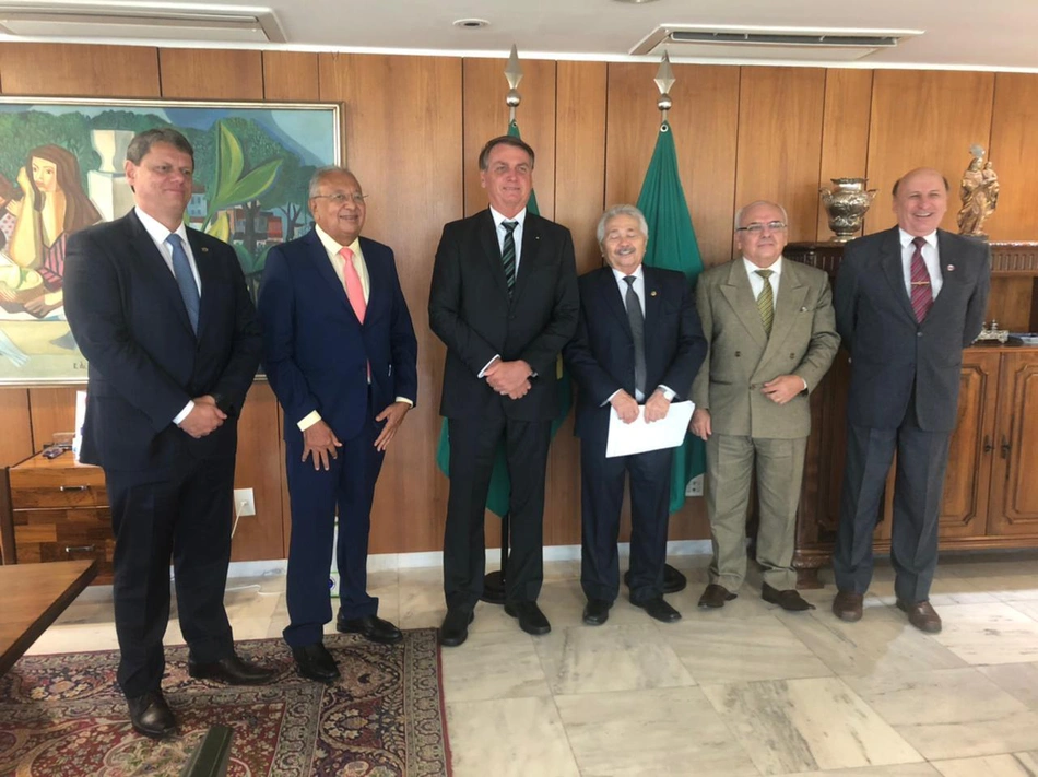 Tarcísio Gomes, Dr. Pessoa, Jair Bolsonaro, Elmano Férrer e Adolfo Nunes
